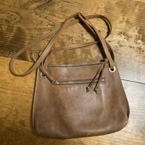 Roots leather crossbody bag